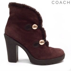 Coach Lenora Suede Ankle Boots size 8.5